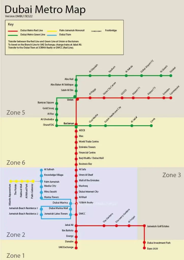 latest dubai metro map