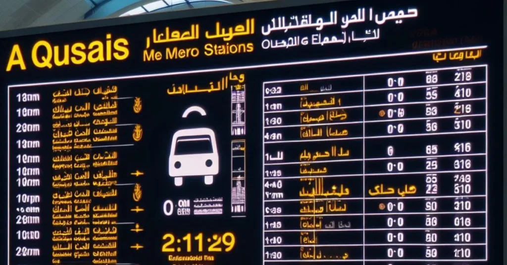 Al Qusais Metro Station Timings